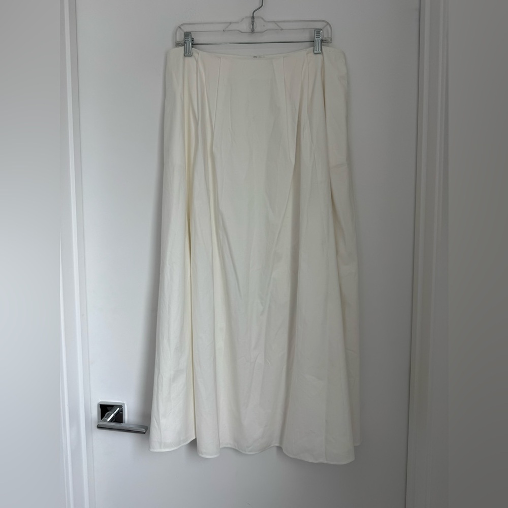 Reformation 12P Lucy Skirt White Stretch Cotton - Picture 4 of 9